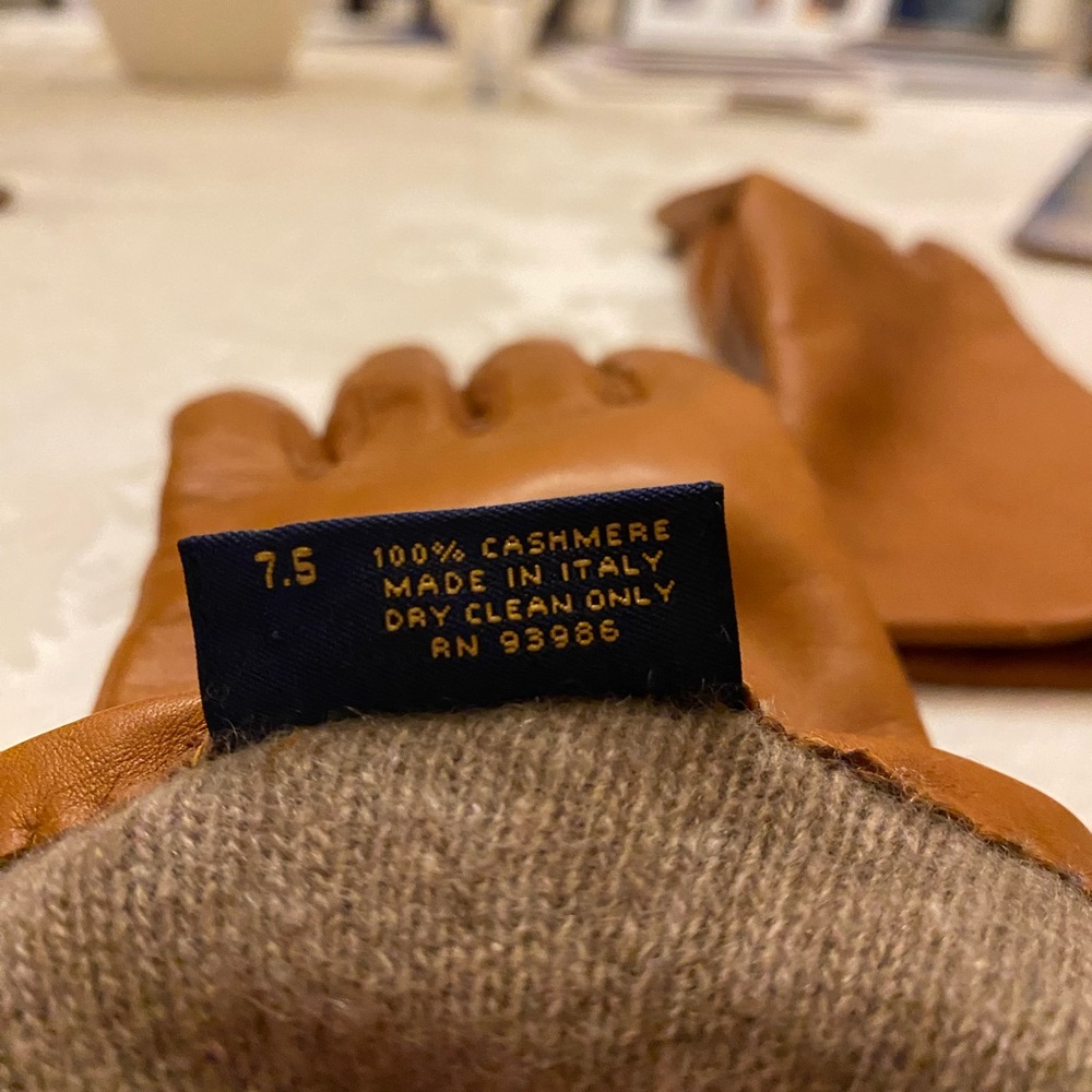 Brooks Brothers Cashmere lined Italian Gloves